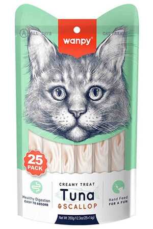 WANPY - Wanpy Ton Balıklı ve Deniz Taraklı Krema Kedi Ödülü 25*14gr  WANPY - Wanpy Ton Balıklı ve Deniz Taraklı Krema Kedi Ödülü 25*14gr