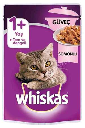 WHISKAS - Whiskas Pouch Güveç Somonlu Jöleli Yetişkin Kedi Konservesi 85gr