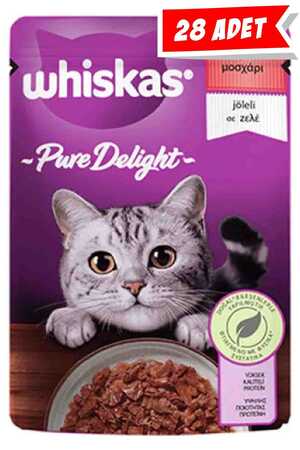 WHISKAS - Whiskas Pouch Pure Delight Sığır Etli Yetişkin Kedi Konservesi 28x85gr 28li