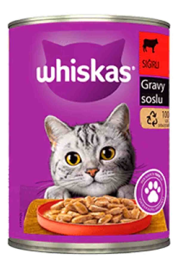 Whiskas Sos İçinde Sığır Etli Yetişkin Kedi Konservesi 400gr