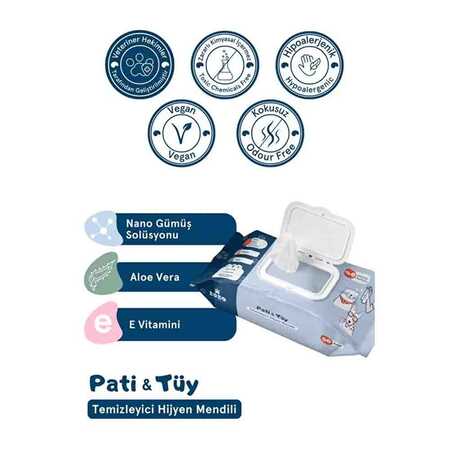 Zozo Cares Tüy ve Pati Temizleme Mendili (50li) - Thumbnail (1)